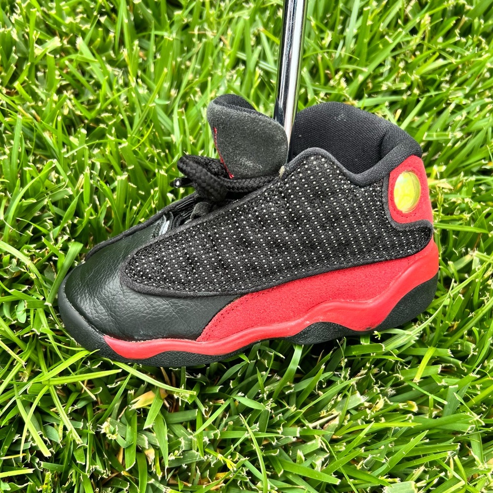 Air Jordan 13 Retro XIII Bred Black Red Golf Club Putter Head Cover Clubs EUC